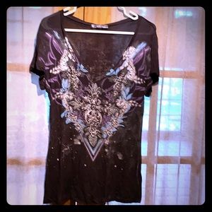 Angela and Diamonds short sleeve shirt